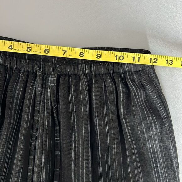 NWT OGL Summer Classic Striped Wide Leg Pants with Pockets - Off Black Stripe - Picture 6 of 11